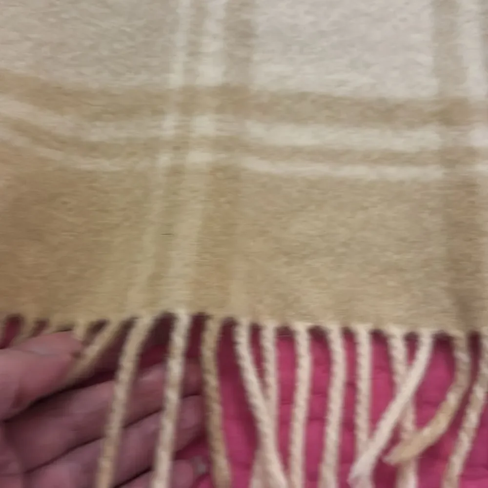 Zoeppritz Cashmere 50% cashmere/50% virgin wool plaid blanket 42x60 inches